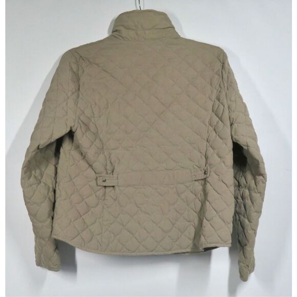 Eddie Bauer Light Quilted Goose Down Jacket ~ GREIGE Women Size XL - Picture 3 of 3